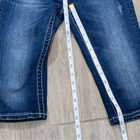 Vintage Miss Me Jeans Girls 14 Capri Crop Distressed Skinny Slim Shorts Blythe - Picture 11 of 13